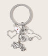 Medical Charm Keychains- silver & gold