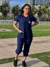 NAVY STRETCH JOGGER SET