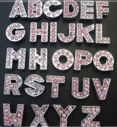 Pink Rhinestone Letters